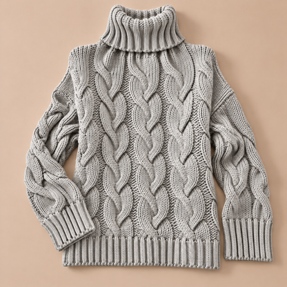Sophie Cable-Knit Turtleneck Sweater