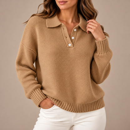 Audrey Knit Polo Sweater