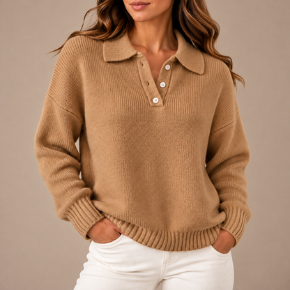 Audrey Knit Polo Sweater