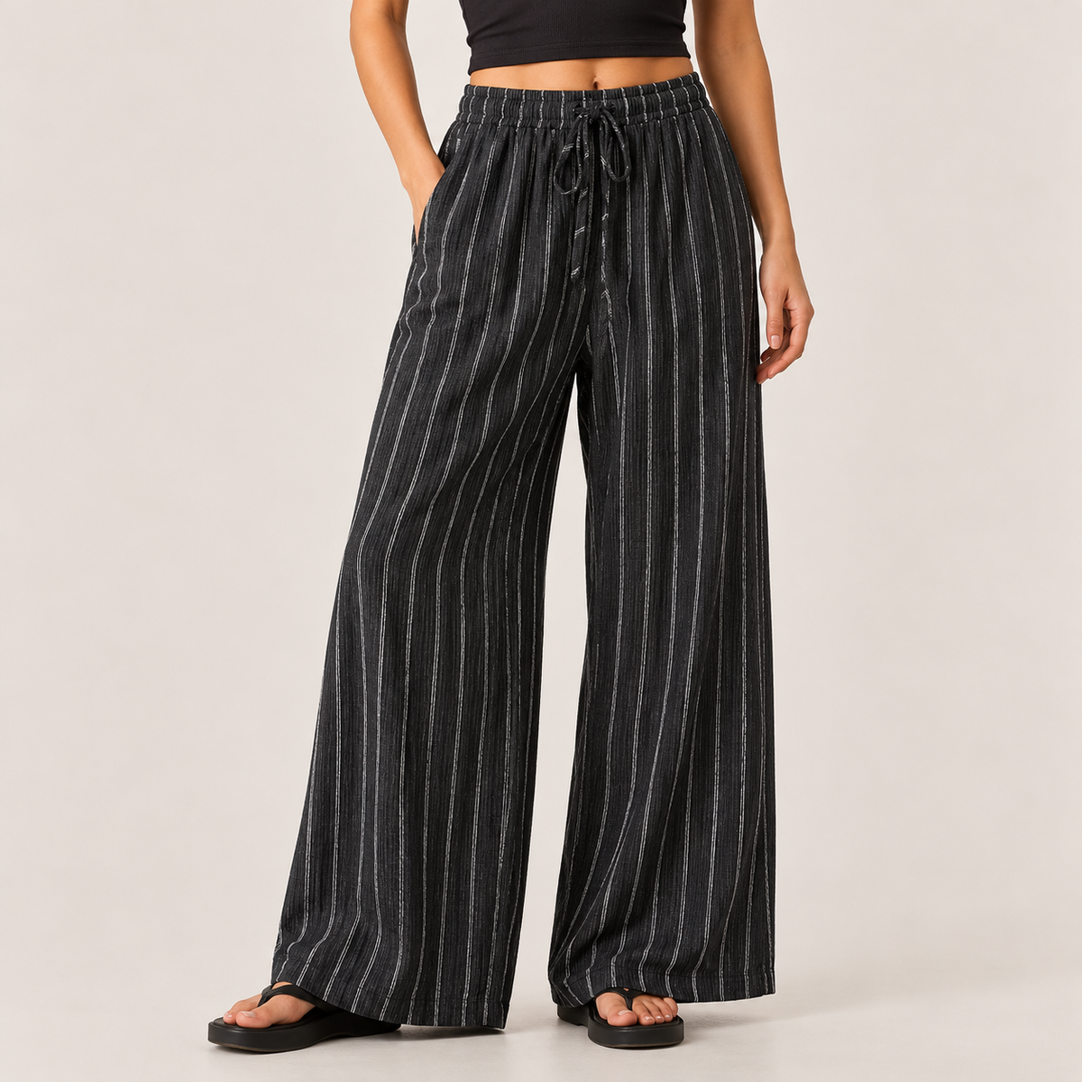 Sienna Striped Wide-Leg Pants