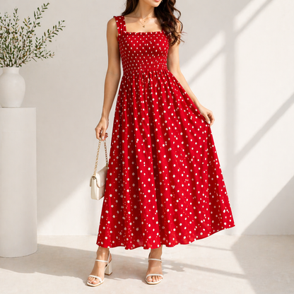 Camille Polka Dots Maxi Dress