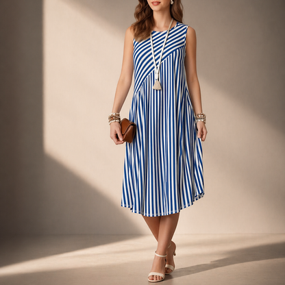 Valmere Striped Midi Dress