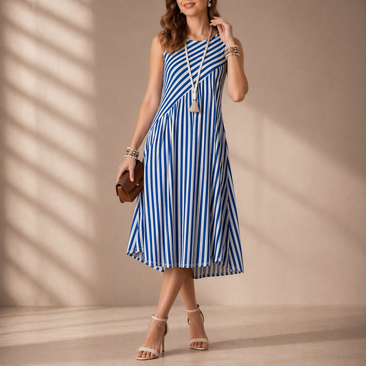 Valmere Striped Midi Dress