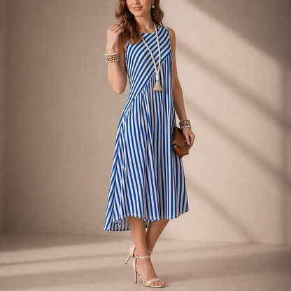 Valmere Striped Midi Dress