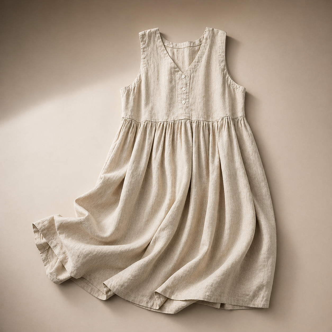 Siena Linen Button Midi Dress