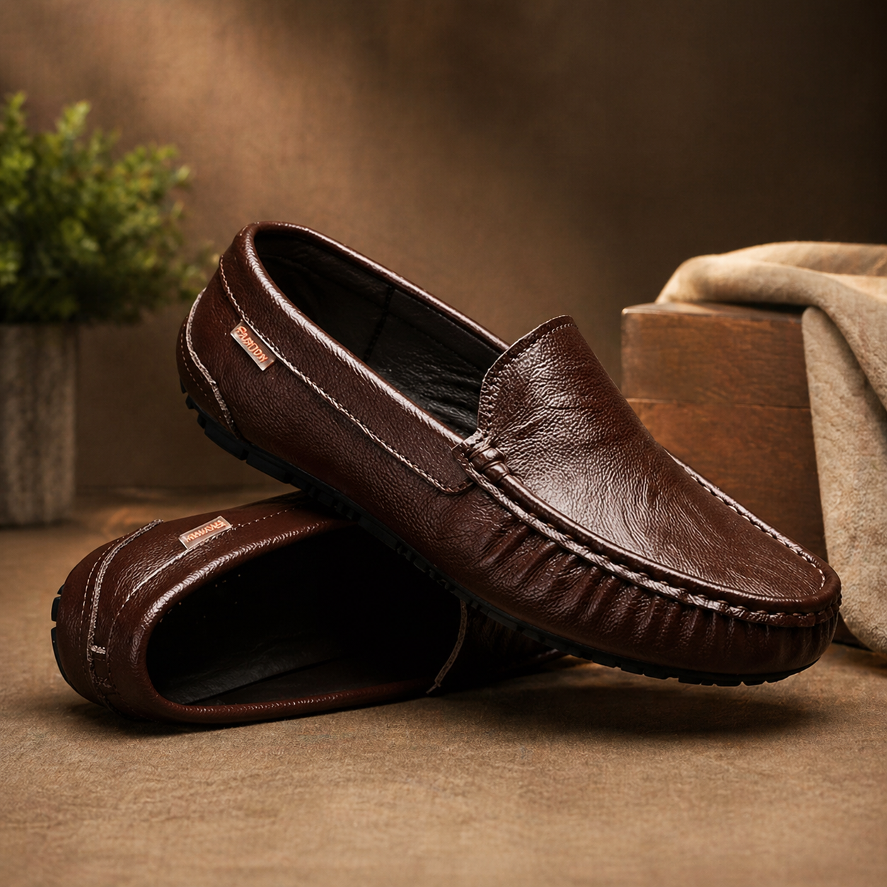 Cavaro Leather Driving Loafers