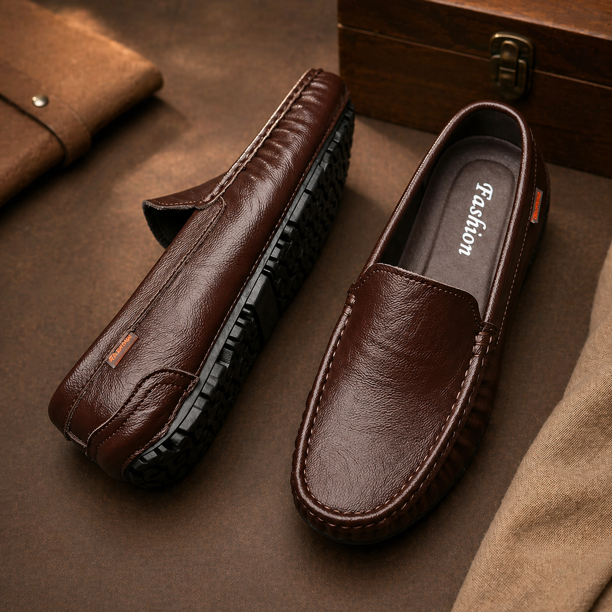 Cavaro Leather Driving Loafers
