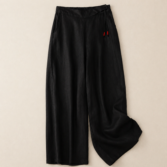 Anya Cotton Linen Wide Leg Pants