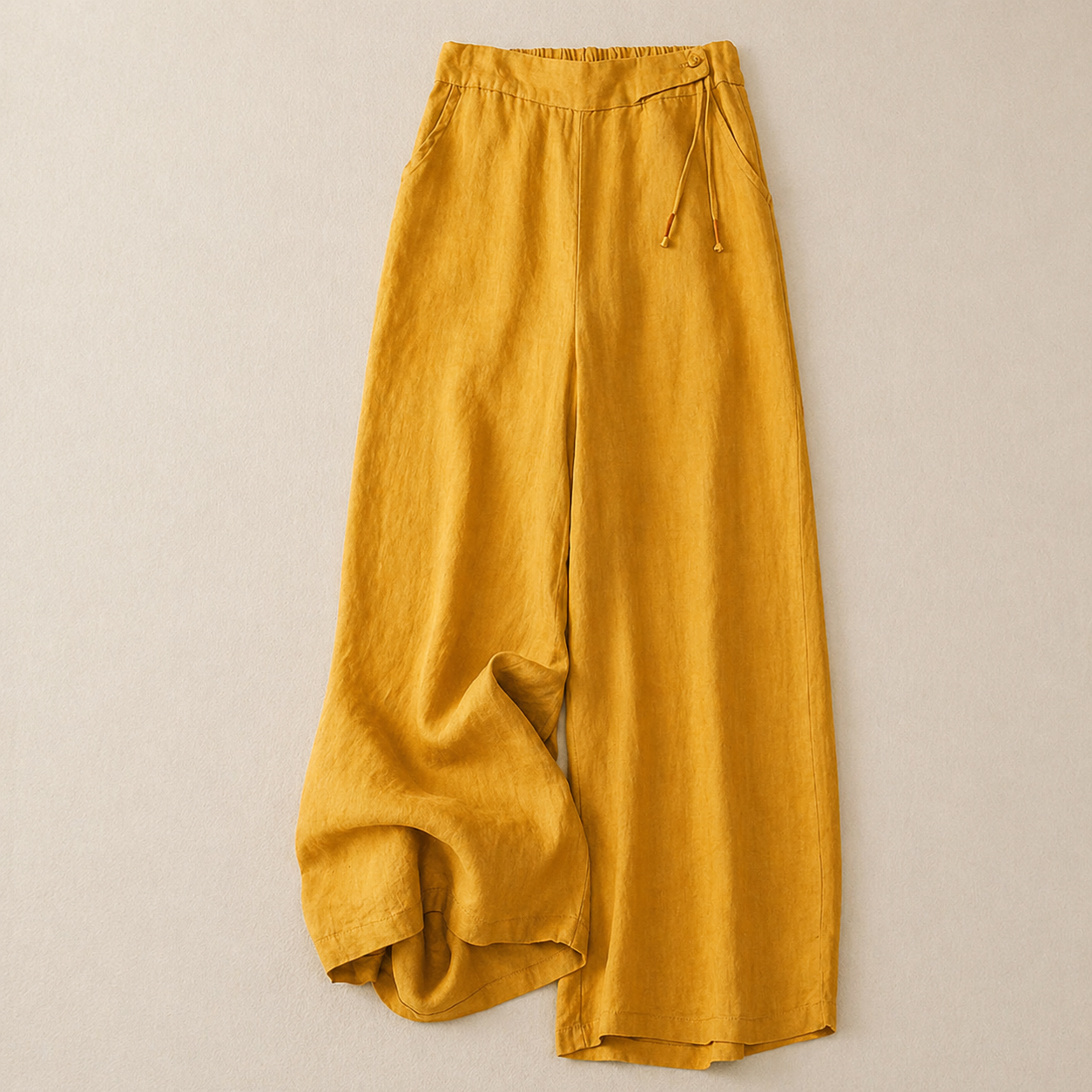 Anya Cotton Linen Wide Leg Pants