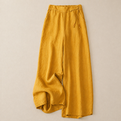 Anya Cotton Linen Wide Leg Pants