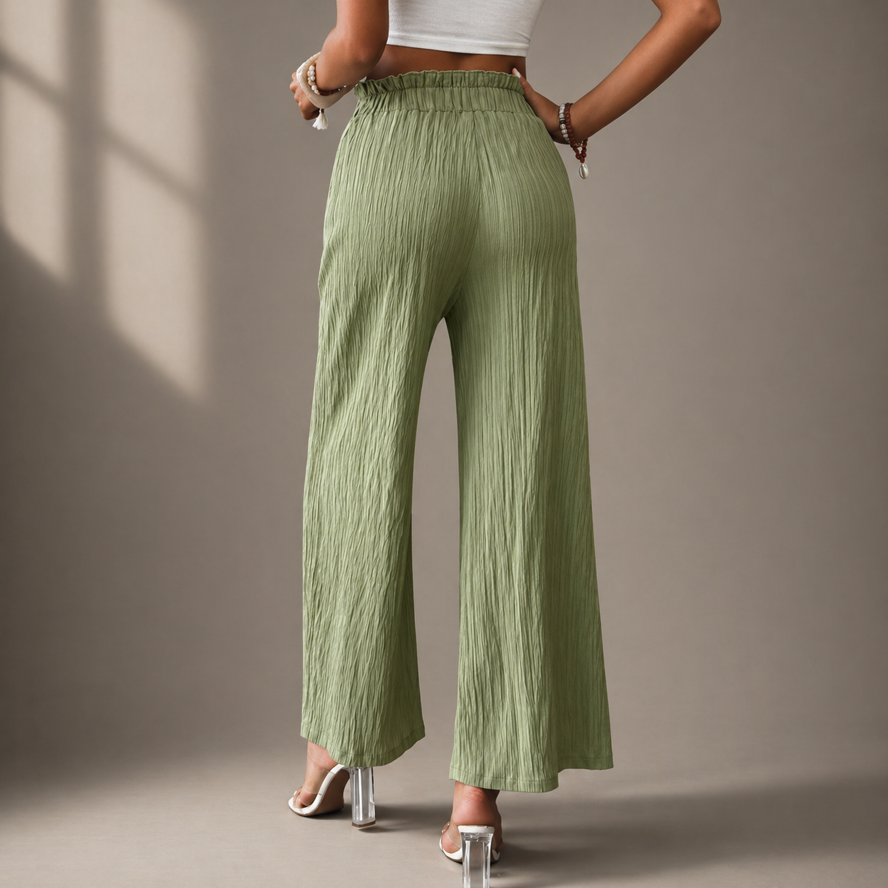 Alora Textured Wide Leg Pants