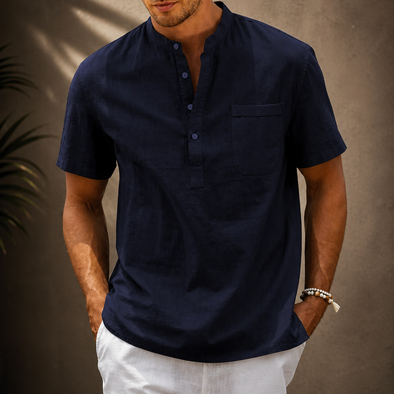Bennett Cotton Linen Henley