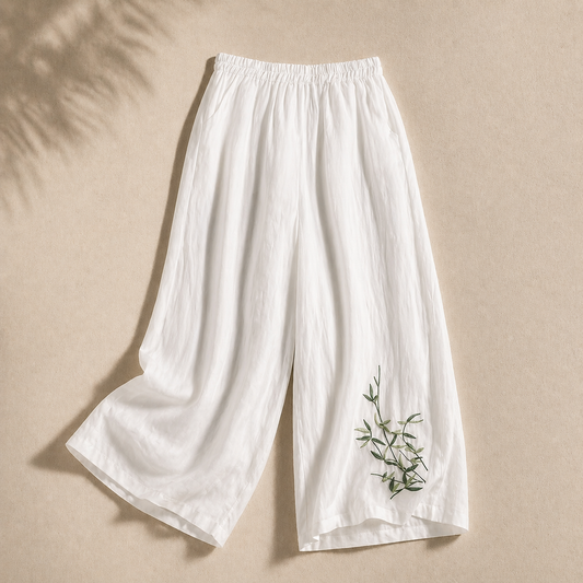 Elysia Linen Wide-Leg Pants