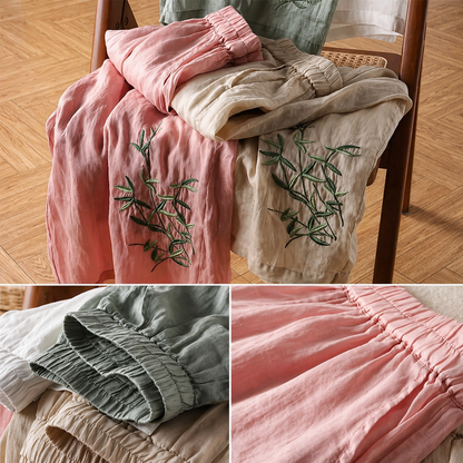 Elysia Linen Wide-Leg Pants