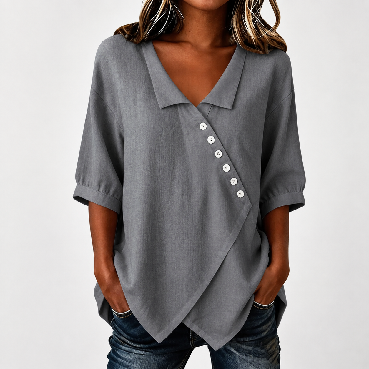 Audrey Cotton Linen Blouse