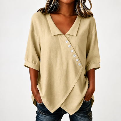 Audrey Cotton Linen Blouse