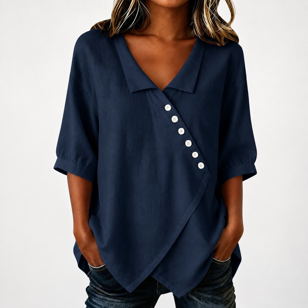 Audrey Cotton Linen Blouse