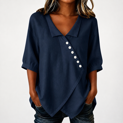 Audrey Cotton Linen Blouse