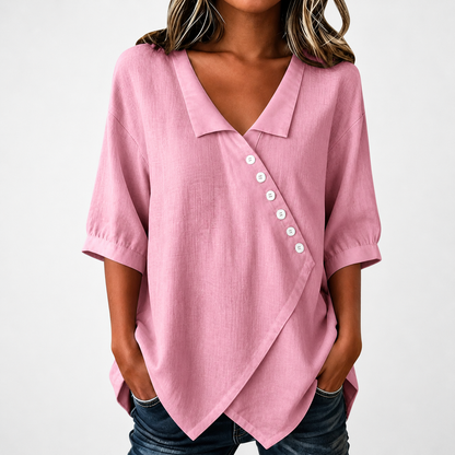 Audrey Cotton Linen Blouse