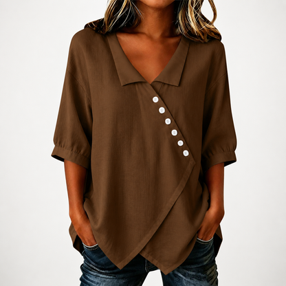 Audrey Cotton Linen Blouse