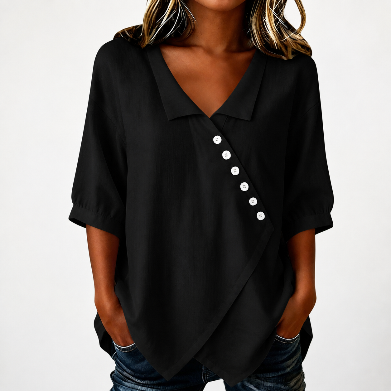 Audrey Cotton Linen Blouse