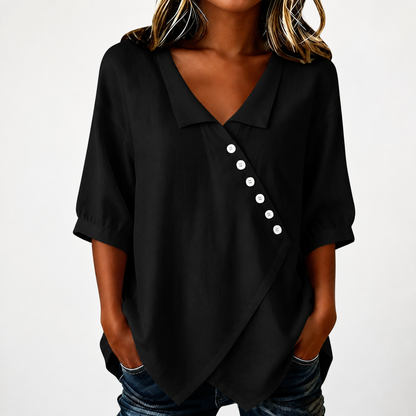 Audrey Cotton Linen Blouse