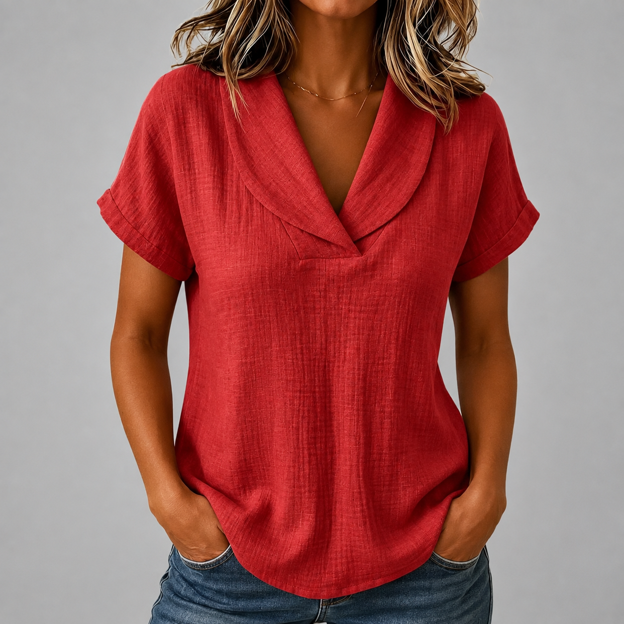 Corinne Cotton Linen Blouse