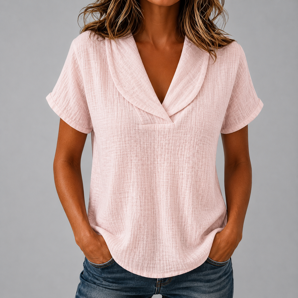 Corinne Cotton Linen Blouse