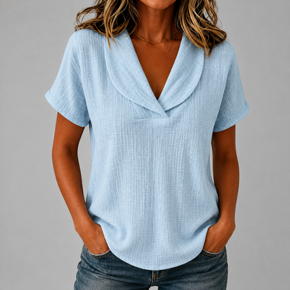 Corinne Cotton Linen Blouse