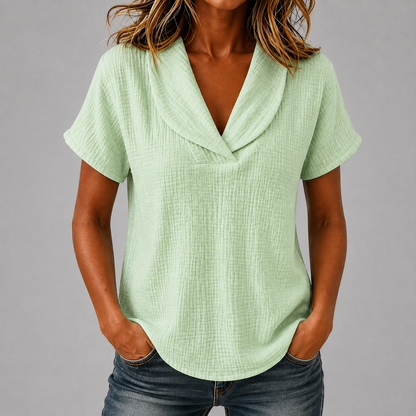 Corinne Cotton Linen Blouse