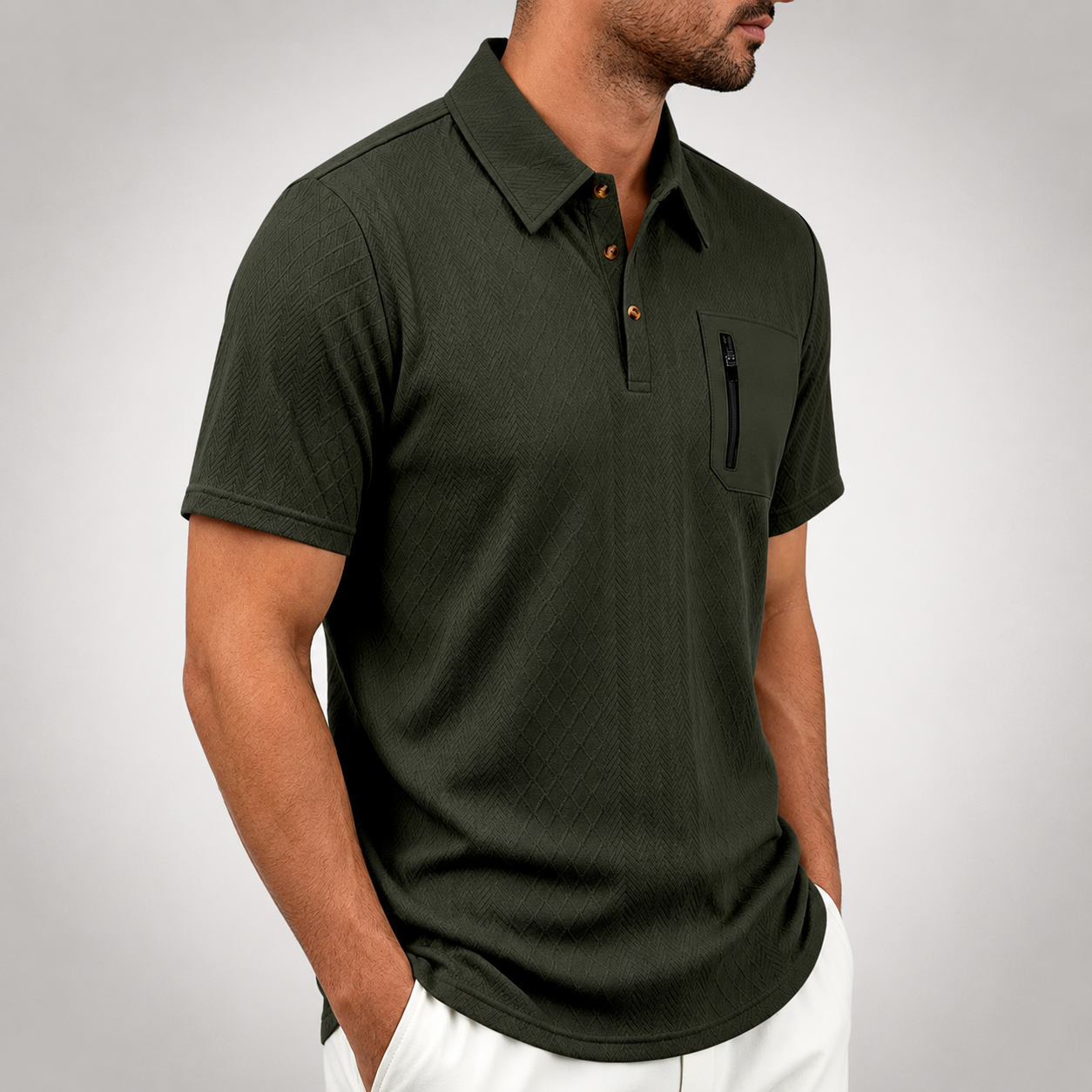 Alden Zip Pocket Polo