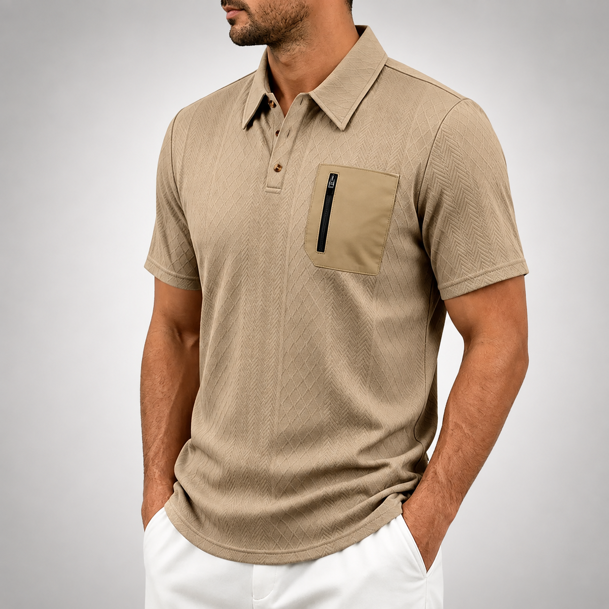 Alden Zip Pocket Polo