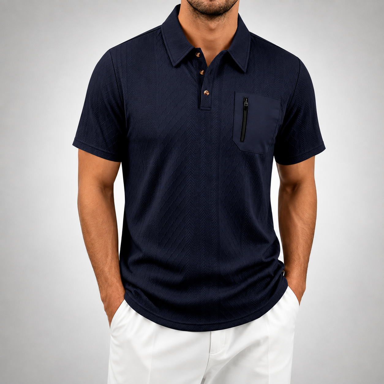 Alden Zip Pocket Polo