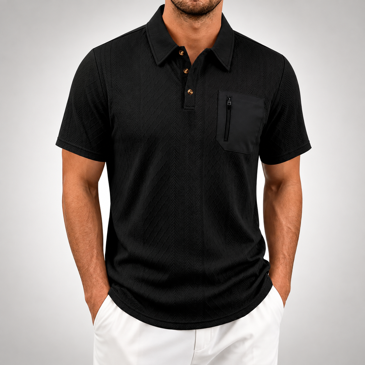 Alden Zip Pocket Polo