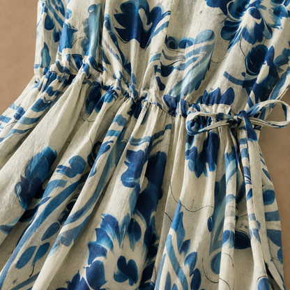 Marcella Cotton Linen Midi Dress