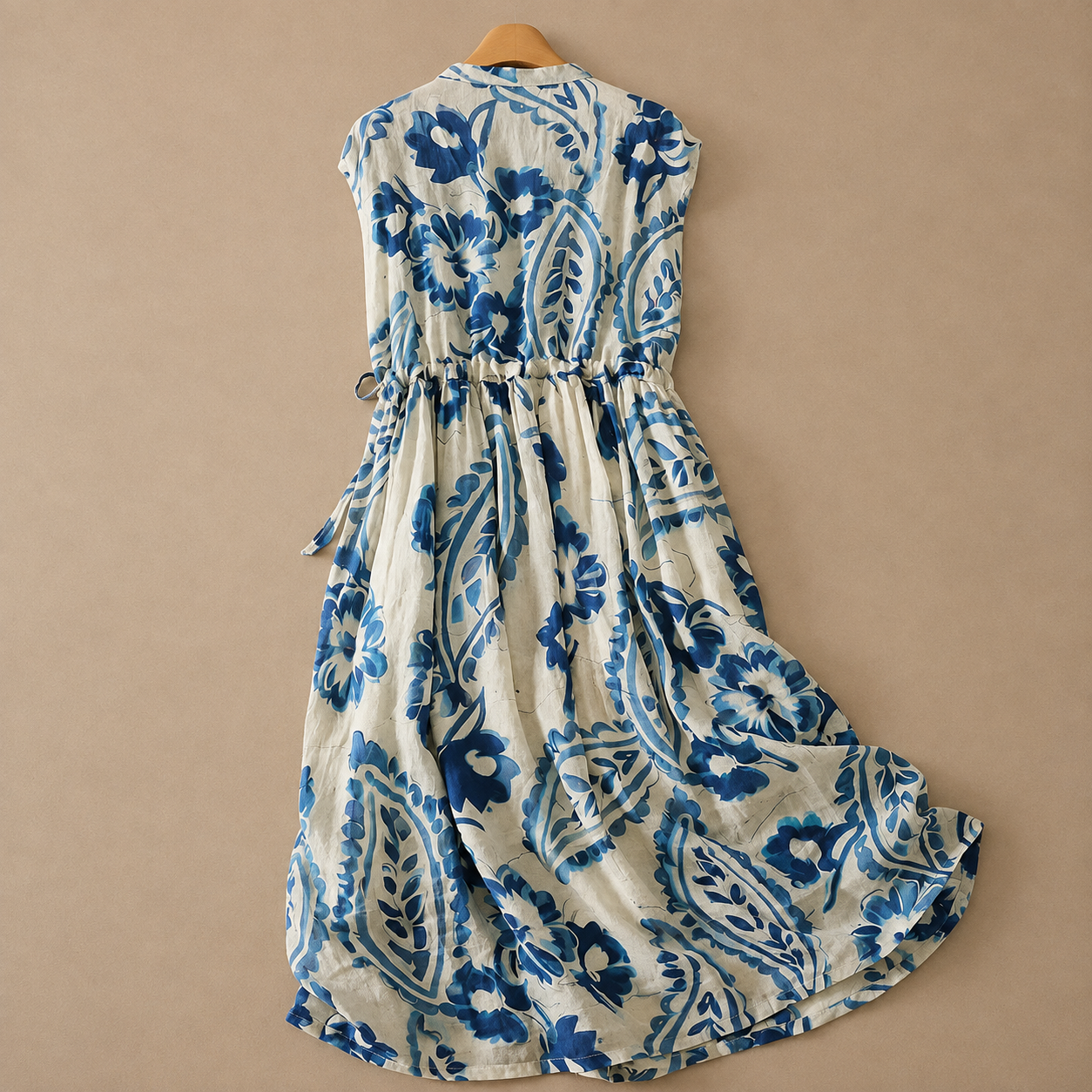Marcella Cotton Linen Midi Dress