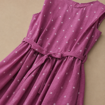 Alina Cotton Linen Midi Dress