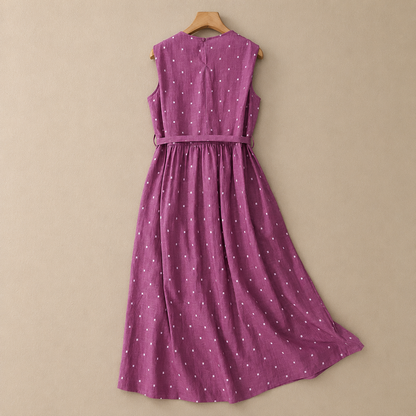 Alina Cotton Linen Midi Dress
