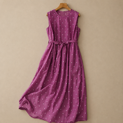 Alina Cotton Linen Midi Dress