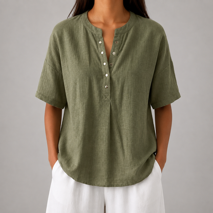 Sienna Cotton Linen Blouse