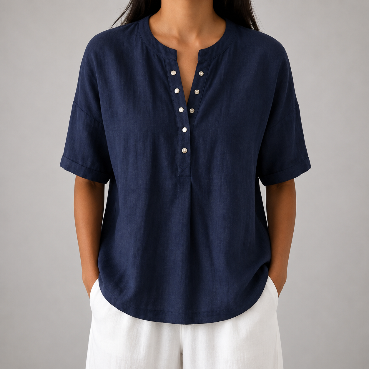 Sienna Cotton Linen Blouse