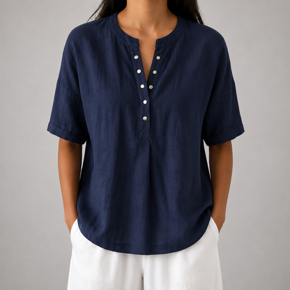 Sienna Cotton Linen Blouse