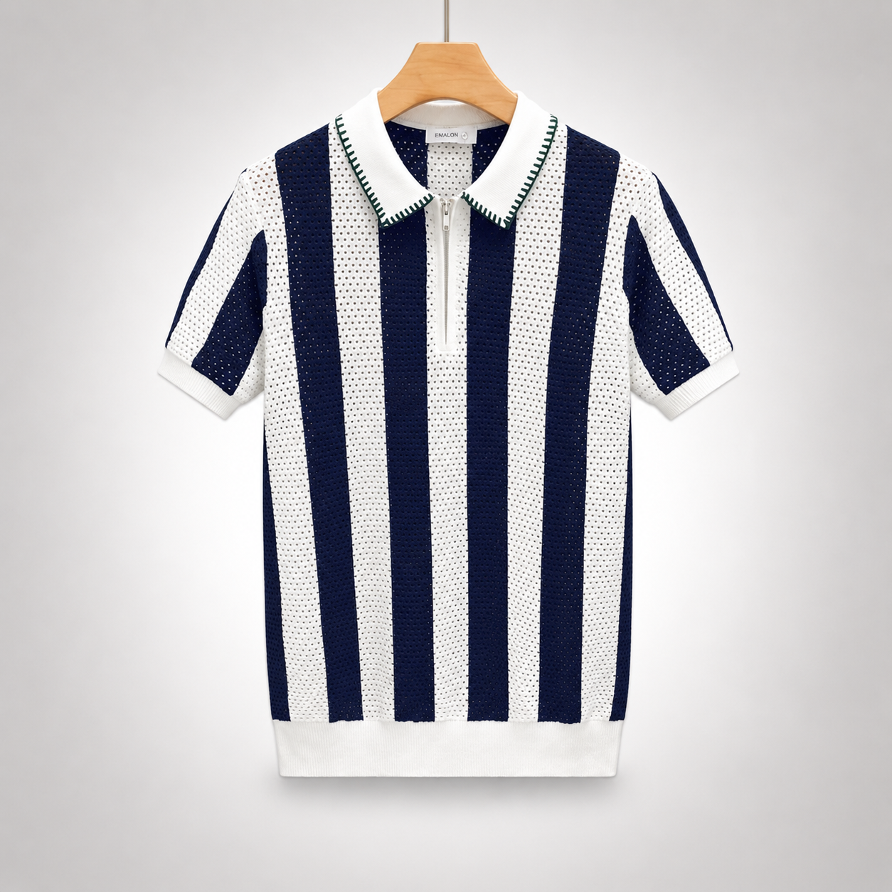 Gianni Striped Knit Polo