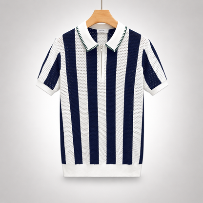 Gianni Striped Knit Polo