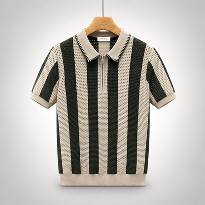 Gianni Striped Knit Polo