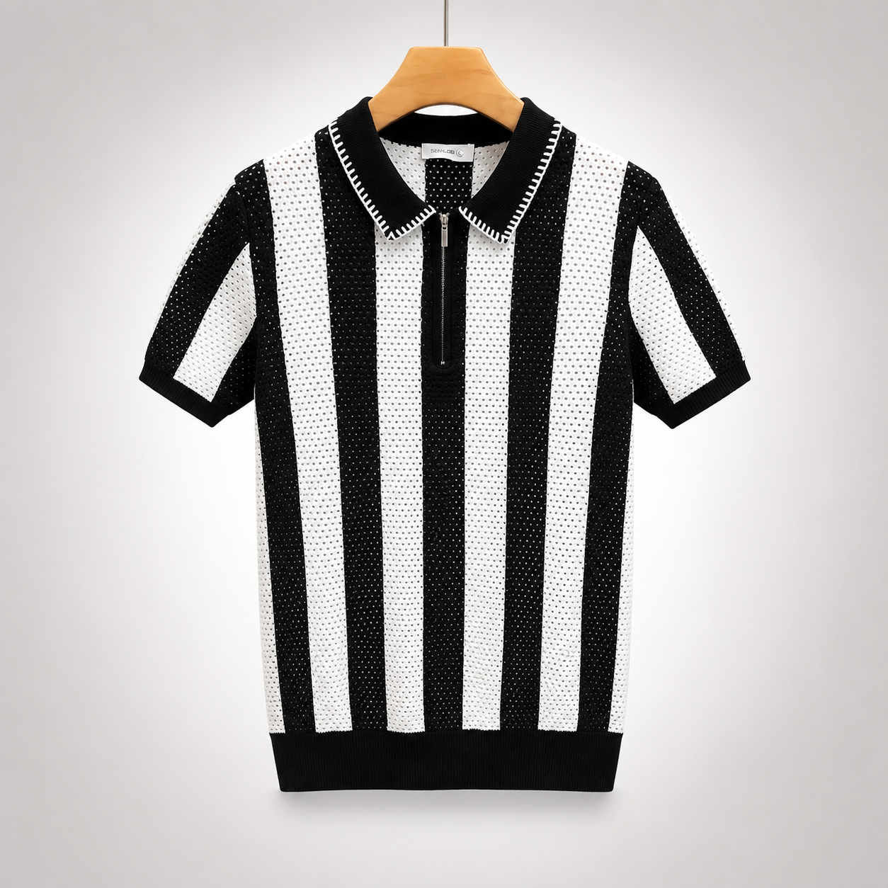 Gianni Striped Knit Polo