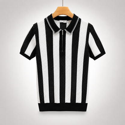 Gianni Striped Knit Polo