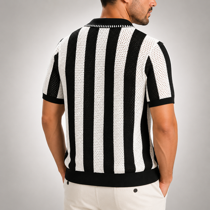 Gianni Striped Knit Polo