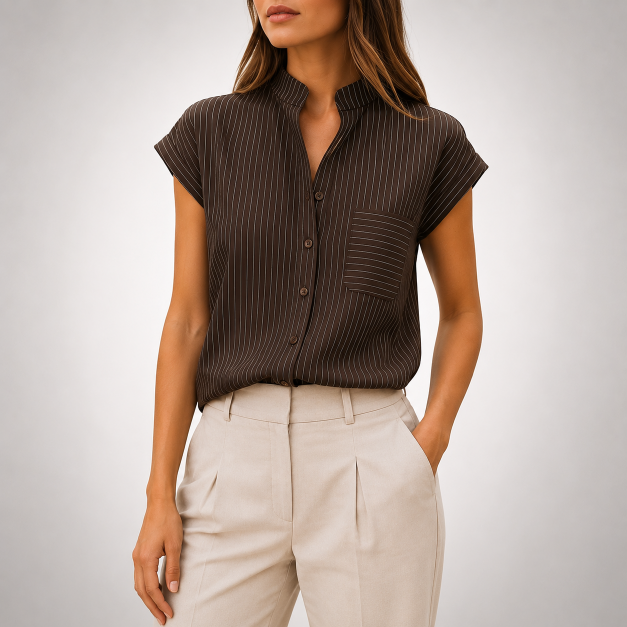 Aveline Pinstripe Blouse