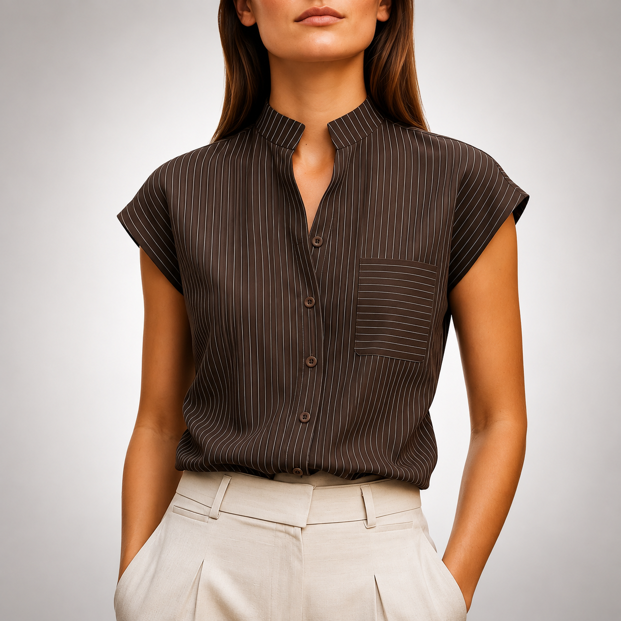 Aveline Pinstripe Blouse